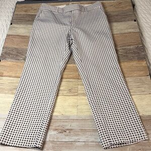 Banana Republic White & Navy Blue Polka Dot Lined Pants 6